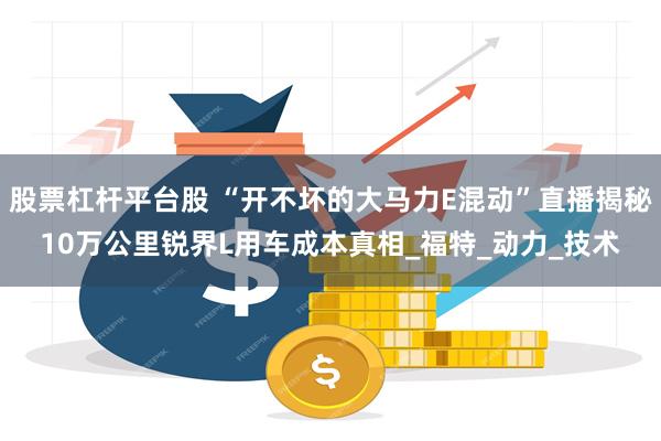 股票杠杆平台股 “开不坏的大马力E混动”直播揭秘10万公里锐界L用车成本真相_福特_动力_技术