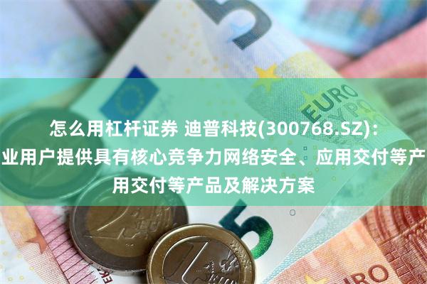 怎么用杠杆证券 迪普科技(300768.SZ)：持续为金融行业用户提供具有核心竞争力网络安全、应用交付等产品及解决方案