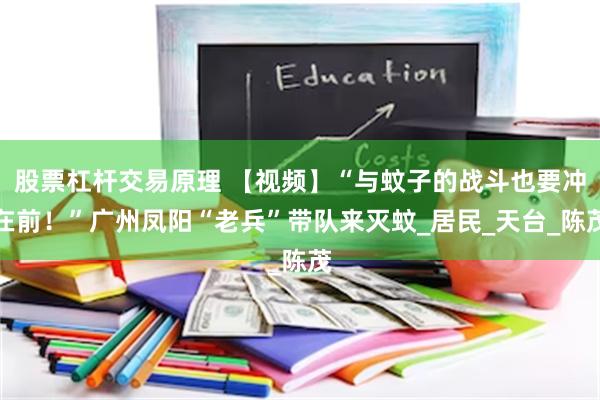 股票杠杆交易原理 【视频】“与蚊子的战斗也要冲在前！”广州凤阳“老兵”带队来灭蚊_居民_天台_陈茂